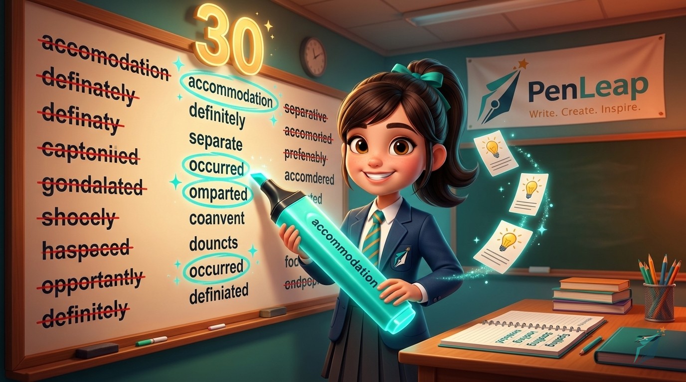 30 Commonly Misspelled Words in 11+ Exams (with Memory Tricks)